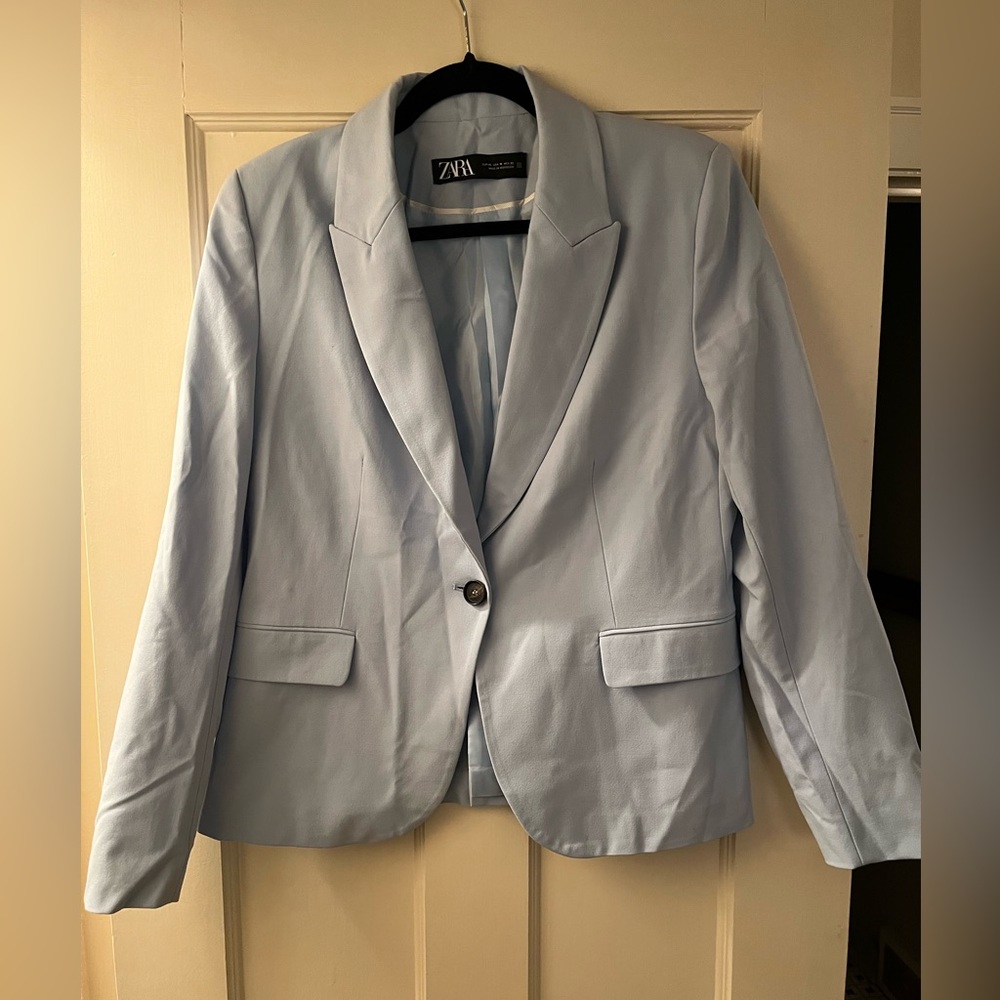 Zara baby blue blazer size M